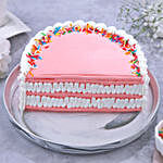 Vanilla Bliss in Pink Eggless Cake- Half Kg