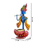 Handcrafted Krishna Idol- Blue, Yellow & Red