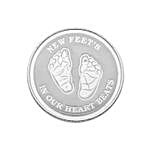 New Born Baby Feet Silver Coin