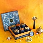 Kesar Exotic Dryfruits English Blue Diwali Box