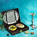 Kesar Silver Platter & Indulgent Goodies Box
