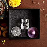 Crystal Ganesha & 925 Silver Coin Gift Set