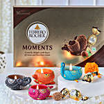 Antique Diwali Diyas & Ferrero Rocher Box