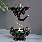Iron Ganesha TLight Candle Stand