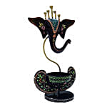 Iron Ganesha TLight Candle Stand