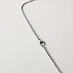 Customised Silver Neck Chain With Square Pendant
