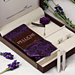 Peluche Beauty Tie & Cufflink Gift Box- Purple