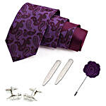 Peluche Beauty Tie & Cufflink Gift Box- Purple