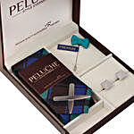 Peluche Checks Tie & Cufflink Combo- Multi-Colour