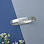Personalised Silver Round Cuff Bracelet