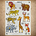 Wild Animals Educational Tray With Knobs