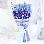 Blue Orchid Personalised Wish Bouquet