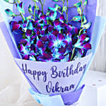 Blue Orchid Personalised Wish Bouquet