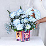 Personalised Enchanted Flowers Vase & Truffle Cake