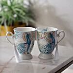 Royal Peacock Teacup: Set of 2