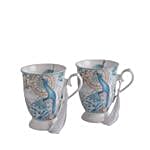 Royal Peacock Teacup: Set of 2