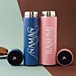 Personalized Radiant Blue and Pink LED Temperature Bottles