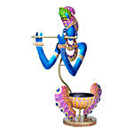 Krishna T Light Candle Holder Blue & Pink