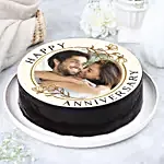 Personalised Anniversary Chocolate Photo Cake- 2Kg