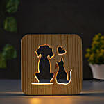 Forever Dog & Cat Love Table Lamp