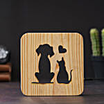 Forever Dog & Cat Love Table Lamp