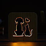 Forever Dog & Cat Love Table Lamp
