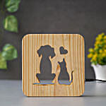 Forever Dog & Cat Love Table Lamp