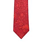 Kavove Floral Red Tie & Pocket Square Set