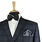 Kavove Silver Suave Tie & Pocket Square Set
