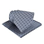 Kavove Silver Suave Tie & Pocket Square Set