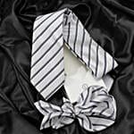 Kavove Dashing Stripes Tie & Pocket Square Set