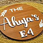 Welcome Home Personalised Nameplate- Pine Wood