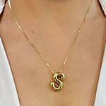 S Initial Signature Pendant Necklace