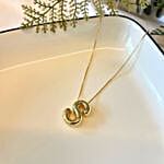 S Initial Signature Pendant Necklace