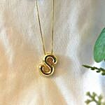 S Initial Signature Pendant Necklace