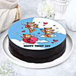 Happy Teddy Day Chocolate Photo Cake 1 Kg Eggless