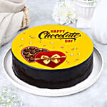 Hearty Box Chocolate Day Photo Cake Half Kg Eggless
