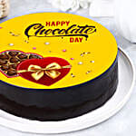 Hearty Box Chocolate Day Photo Cake Half Kg Eggless