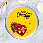 Hearty Box Chocolate Day Photo Cake Half Kg Eggless