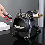 Quirky Bulldog Storage Sculpture- Black
