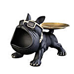 Quirky Bulldog Storage Sculpture- Black
