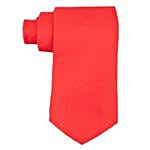Bold Red Tie & Printed Pocket Square Set