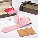 Classy Polka Dot Tie & Pocket Square- Pink