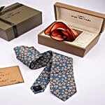 Spring Style Blue Tie & Pocket Square Set