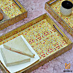 Bright Wooden Tray Set of 3