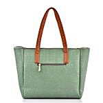 Signature Style Croco Handbag- Green