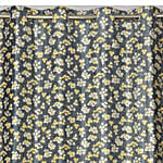 Floral Spring Time Grey Curtain Set