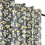 Floral Spring Time Grey Curtain Set