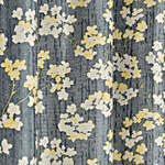 Floral Spring Time Grey Curtain Set- 5 Feet