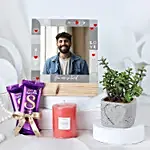 Personalised Sweet Sentiments Green Hamper